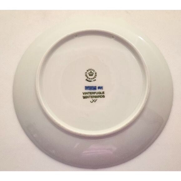 PLATE-ROYAL COPENHAGEN-BLUE CHRISTMAS COLLECTION-WINTERBIRDS-1987 - Picture 5 of 7